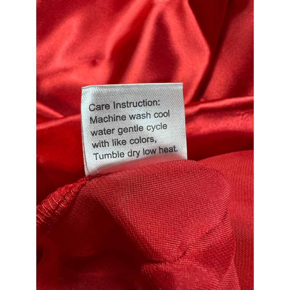 ALEXANDER DEL ROSSA 3pc Pajama Set Women L Red Satin Button Down Sleepwear NWT - Picture 5 of 13